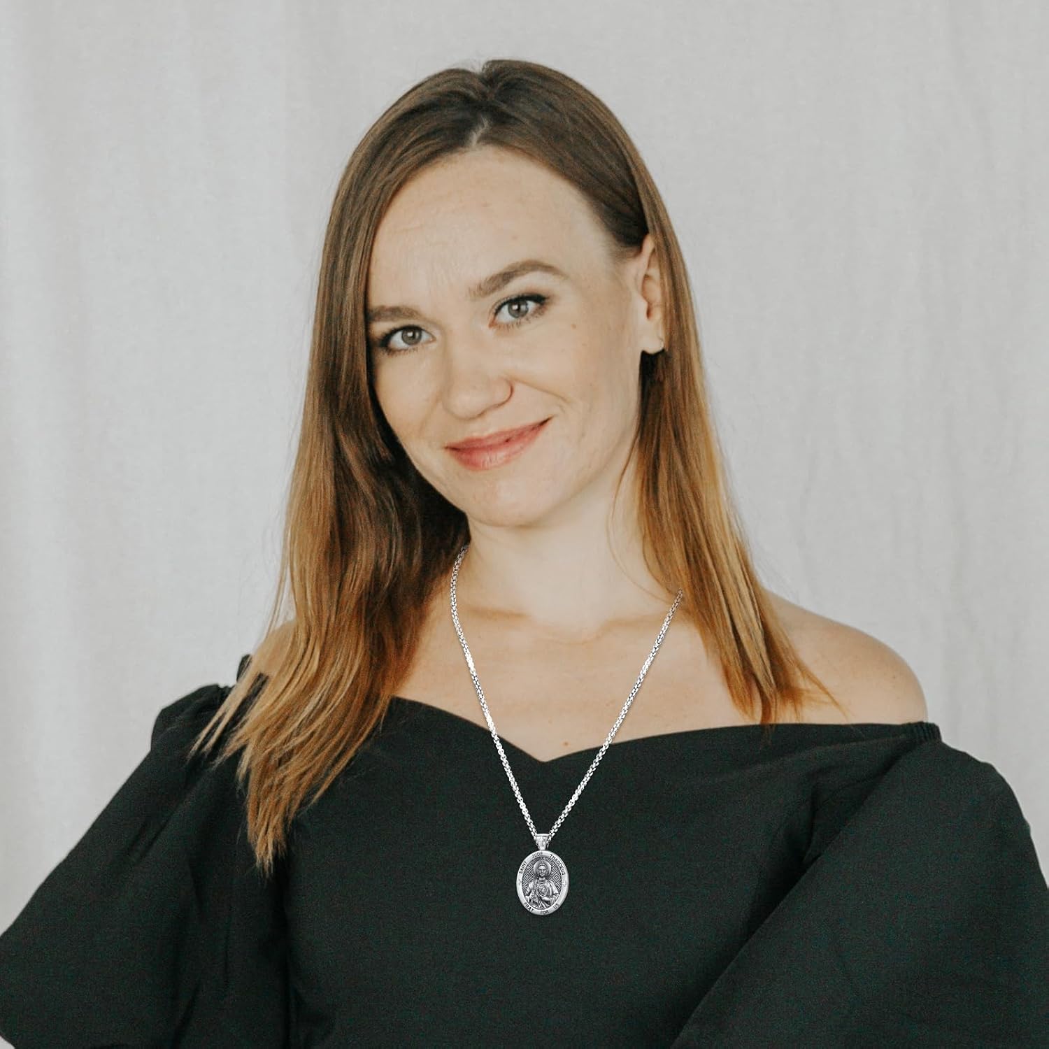 Patron Saint Medals Amulet Necklace 925 Sterling Silver Protection Jewelry for Men Women with 20"/22"+2" Rolo Chain - Image 6