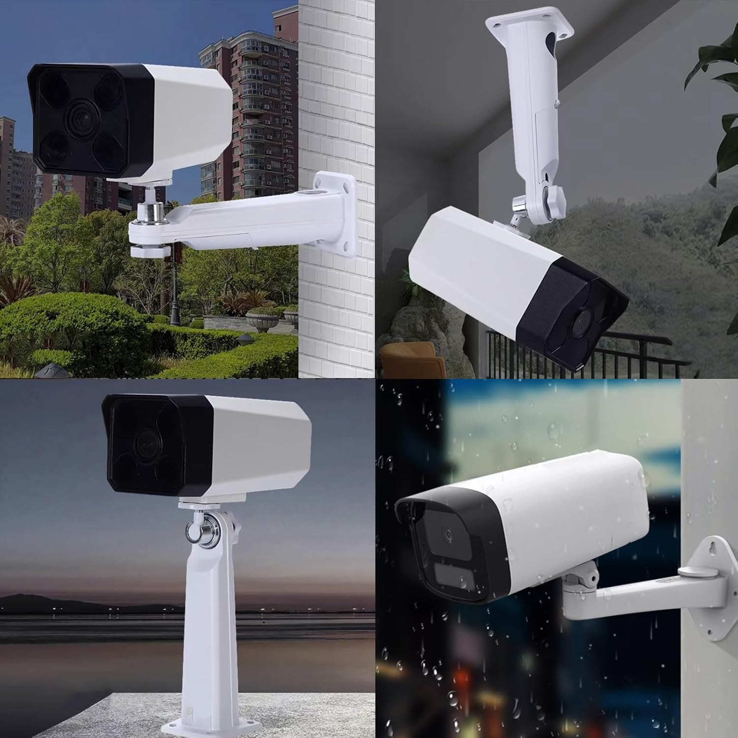 Metal Security Camera Pole & Wall Mount Bracket - 0.5ft Stand Holder for Outdoor Surveillance Cameras, Durable & Adjustable Support for Enhanced Safety