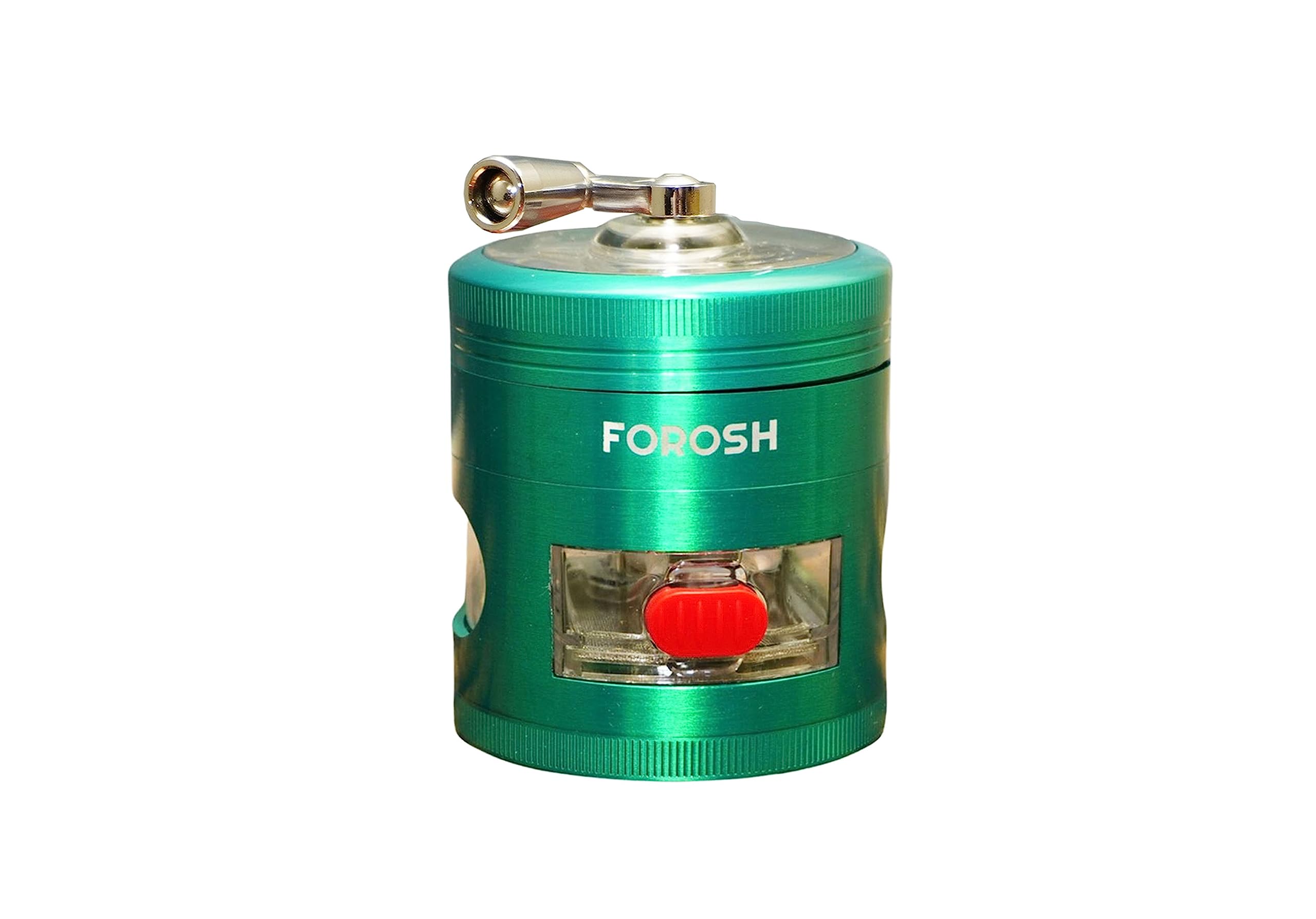 2.5" Grinder - Hand Crank, Clear Top Lid, Easy Slide-Out Drawer (Green)