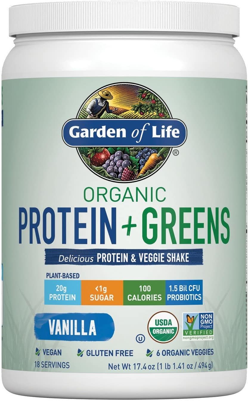 Garden of Life Organic Protein + Greens Shake Mix Vanilla - 17.4oz, pack of 1