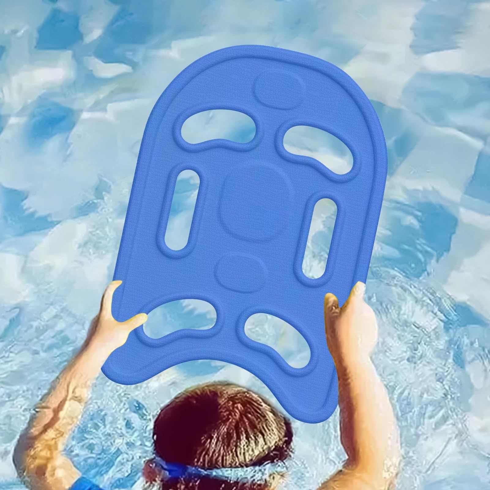 Tavola da nuoto con 6 fori, antiscivolo, per nuoto, scuola, piscina, fitness