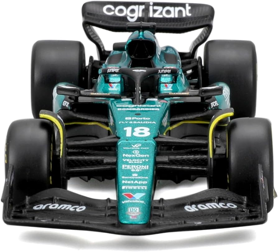 Amazon.com: BBurago - Aston Martin AMR23#18 Stroll - Realistic Car