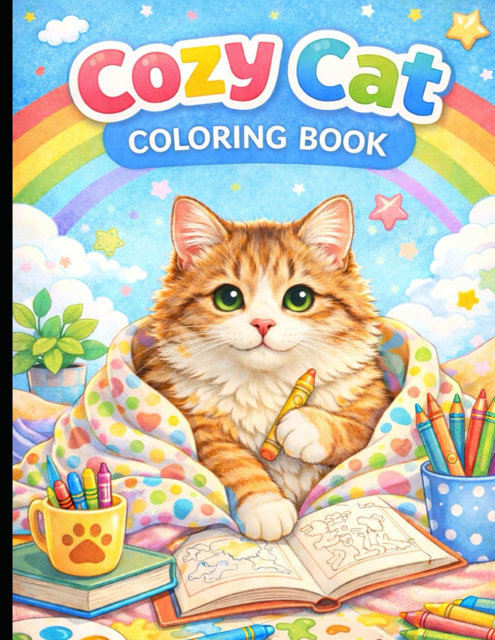 Cute and Relaxing Cat Illustrations for Stress Relief, Mindfulness, and Creative Coloring: Cozy Cat Coloring Book for Adults Adorable Cat Designs for ... Relief, Relaxation, and Mindful Coloring