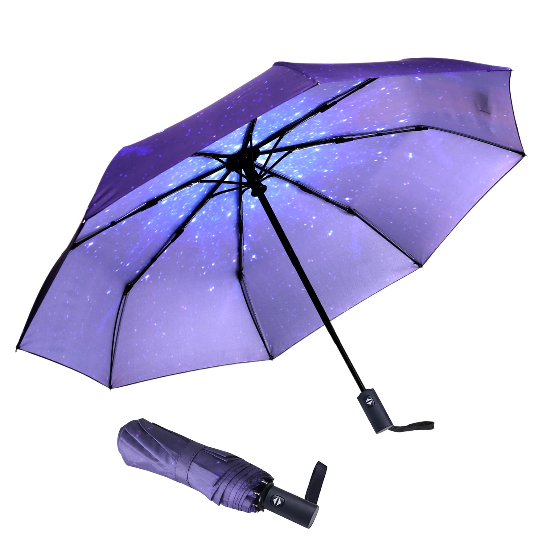 NPCQUN Travel Essentials Umbrella Windproof Compact Collapsible Light, Automatic, Strong and Portable, Wind Resistant Folding Small Umbrella for Rain