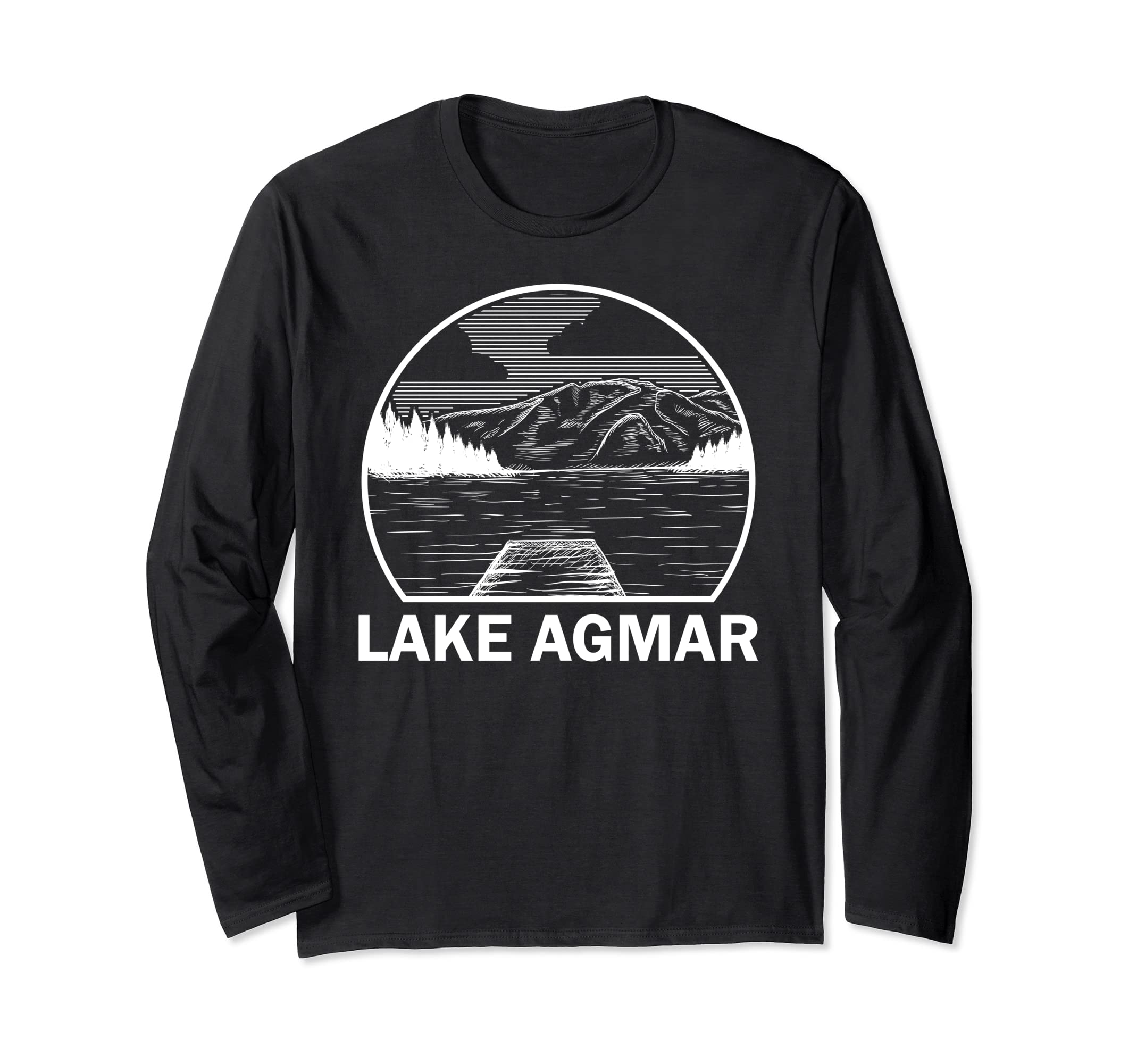 LAKE AGMAR PENNSYLVANIA Funny Fishing Camping Summer Gift Long Sleeve T-Shirt