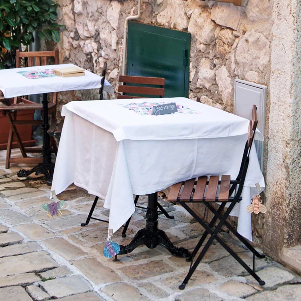 COLLBATH Fermagli per Tovaglie Antivento in Pesi Squisiti per Tovaglie da Picnic Fissaggio Stabile per da Clip Decorativa per Feste e Matrimoni