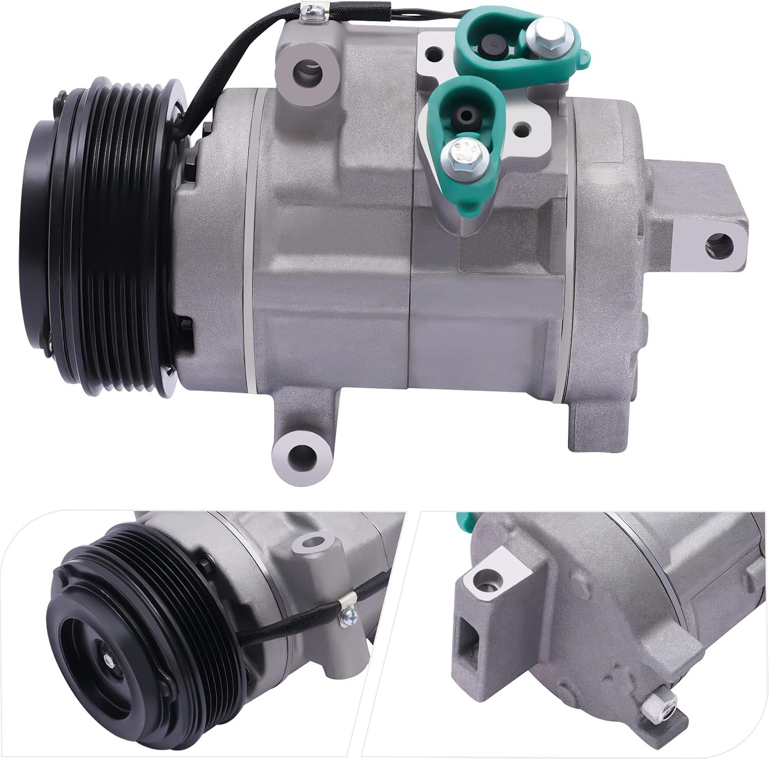 LYNICESHOP A/C Compressor w/Clutch, Air Conditioner Compressor 4472606410 for 2007-2010 Ford Edge/Lincoln MKX V6 3.5L DOHC, Air Compressor with Clutch Kit 16002341-101, 16002341-102, 16002341-103