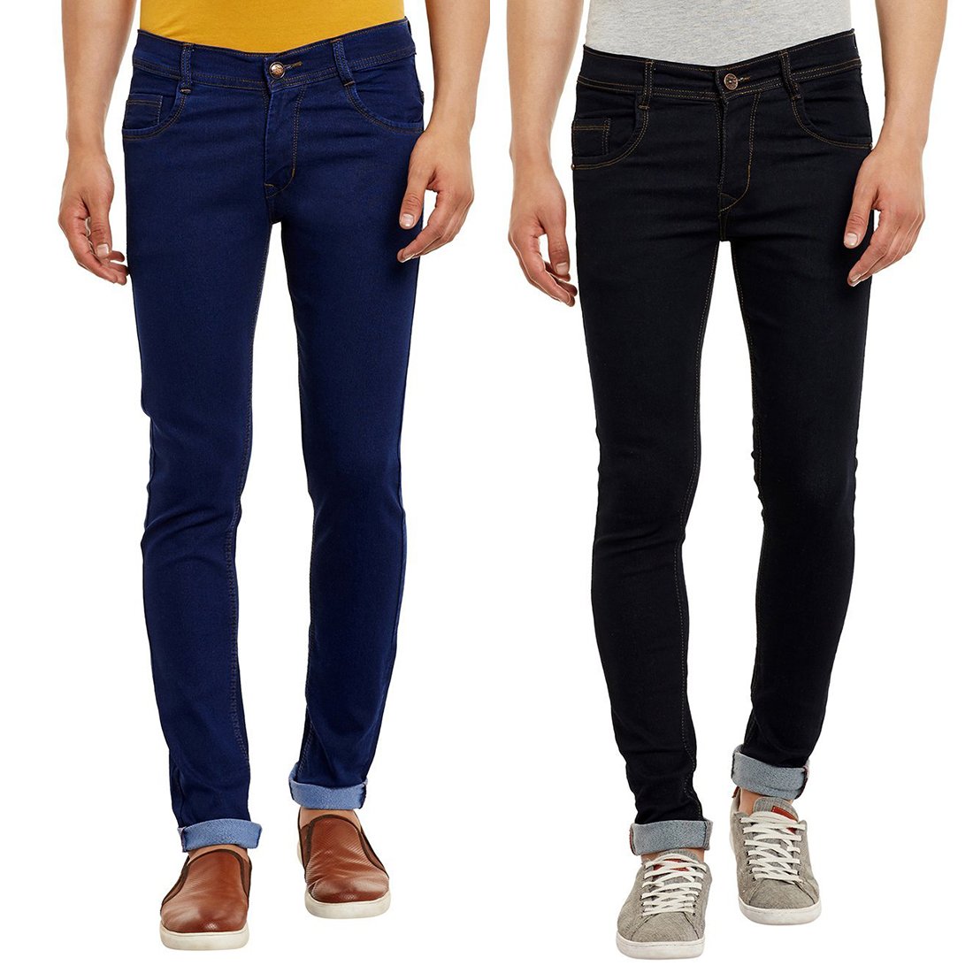 WaiversonMen's Slim Fit Jeans (Pack of 2)