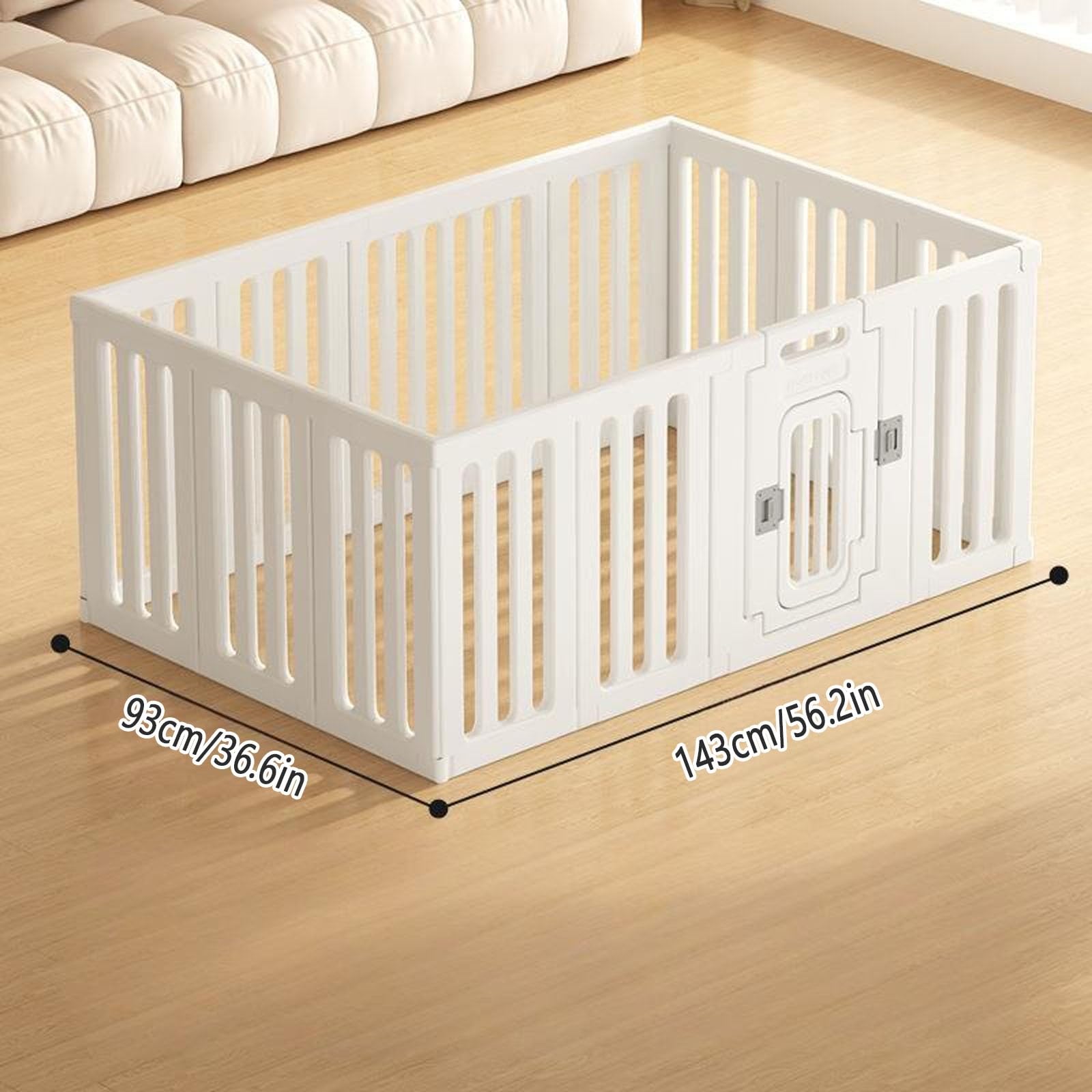 Recinto per Cani da Interno con Porta，Recinto per Cani Pieghevole ，Recinto per Cani Cuccioli Conigli Gatti Animali Domestici da Interno e Esterno Giardino Rete(75cm/29.5in,12 Pieces)