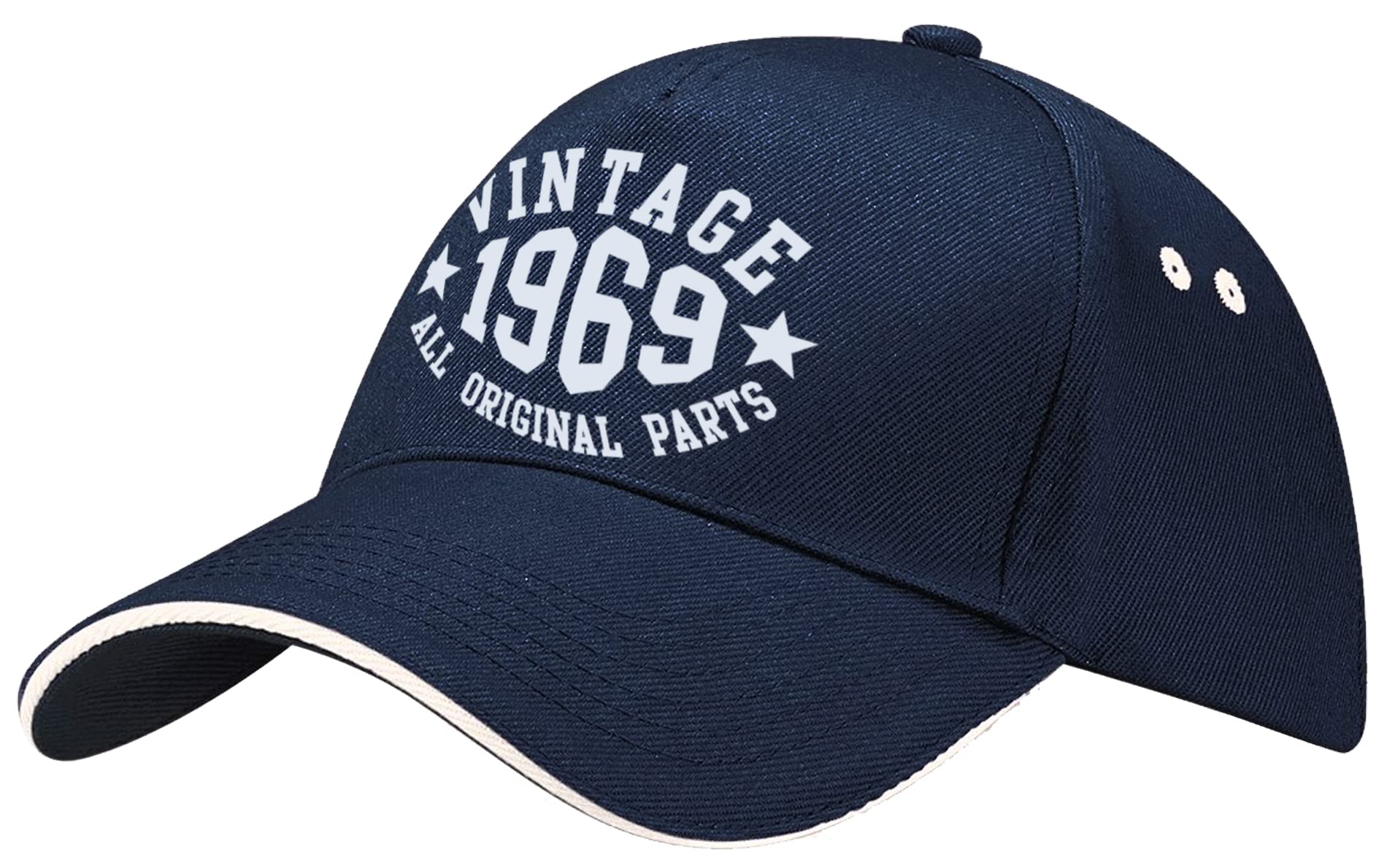 Unisex Navy/White Vintage Birthday Years Baseball Cap - Birthday Gift For Men (1949, )