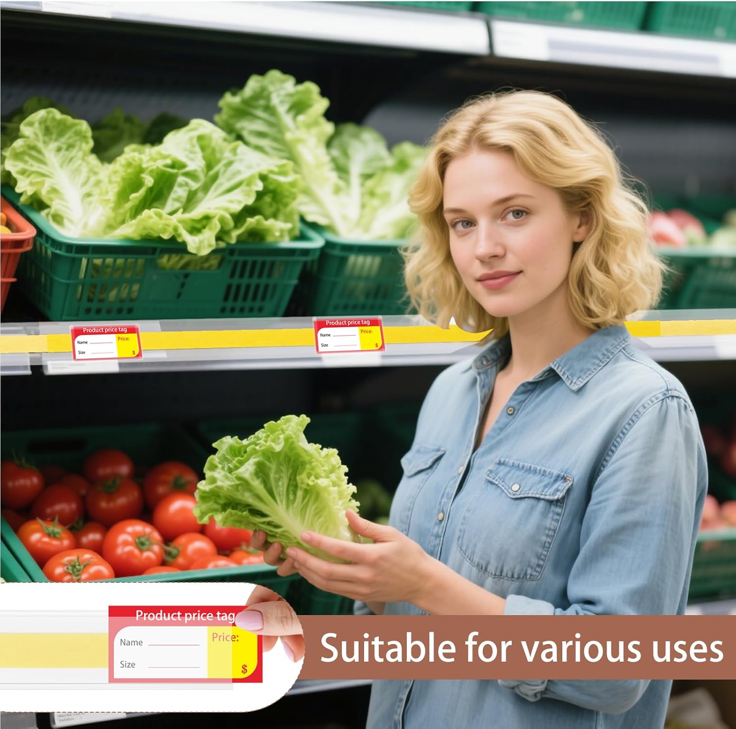 110 Pcs 47.8 x 1.37 Inch Shelf Label Strips Clear PVC Ticket Channel Back Adhesive for Stick on Price Data Tag Holder for Convenience Supermarkets Shops