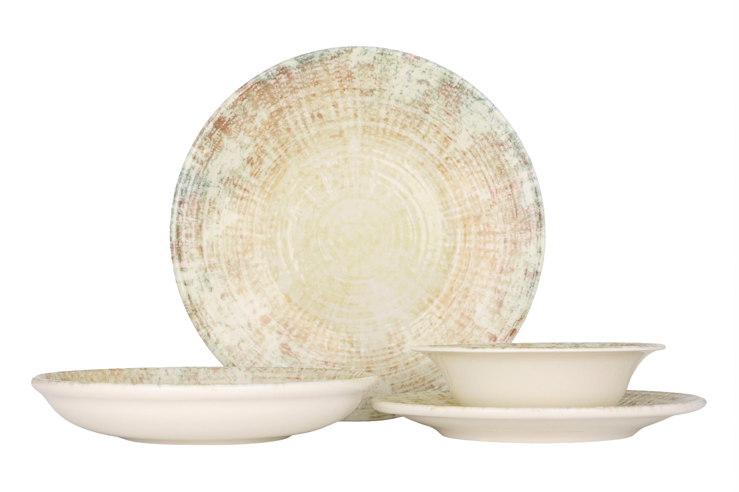 Kütahya Porselen Juegos de vajilla (Medium) - Cinnamon - 24 piezas - 6 Personas - Porcelana