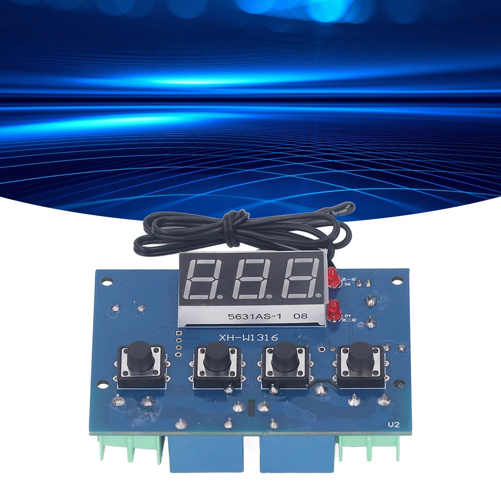 Digital Temperature Control Board, LCD Display Microcomputer Control System Wide Application Temp Control Switch Module Settable for Domestic Appliance