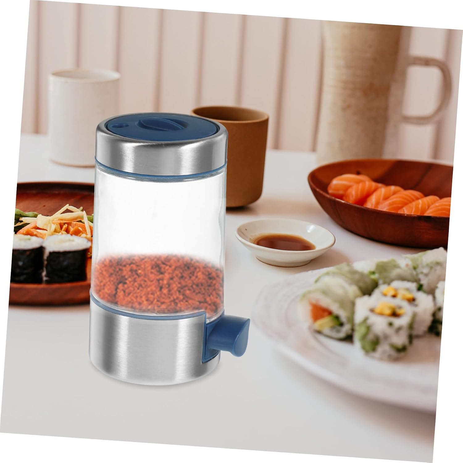 PRETYZOOM Quantitative Salt Pepper Shakers Steel Salt Shaker Bottle Lids Spice Jar for Kitchen
