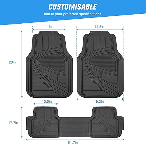 Miniatura 3 de Nilight Alfombrillas de PVC para autos, camiones, SUV, ajuste universal para adaptarse a la mayoría de vehículos, protección para todo tipo de