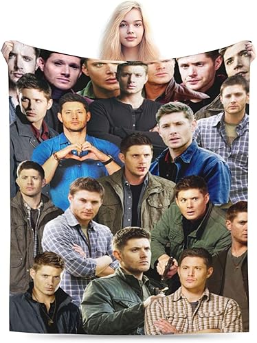 Miniatura 9 de Manta Jensen Ackles, suave y cómoda, manta de lana polar para sofá, oficina, coche, camping, yoga, viajes, decoración del hogar, acogedora manta de