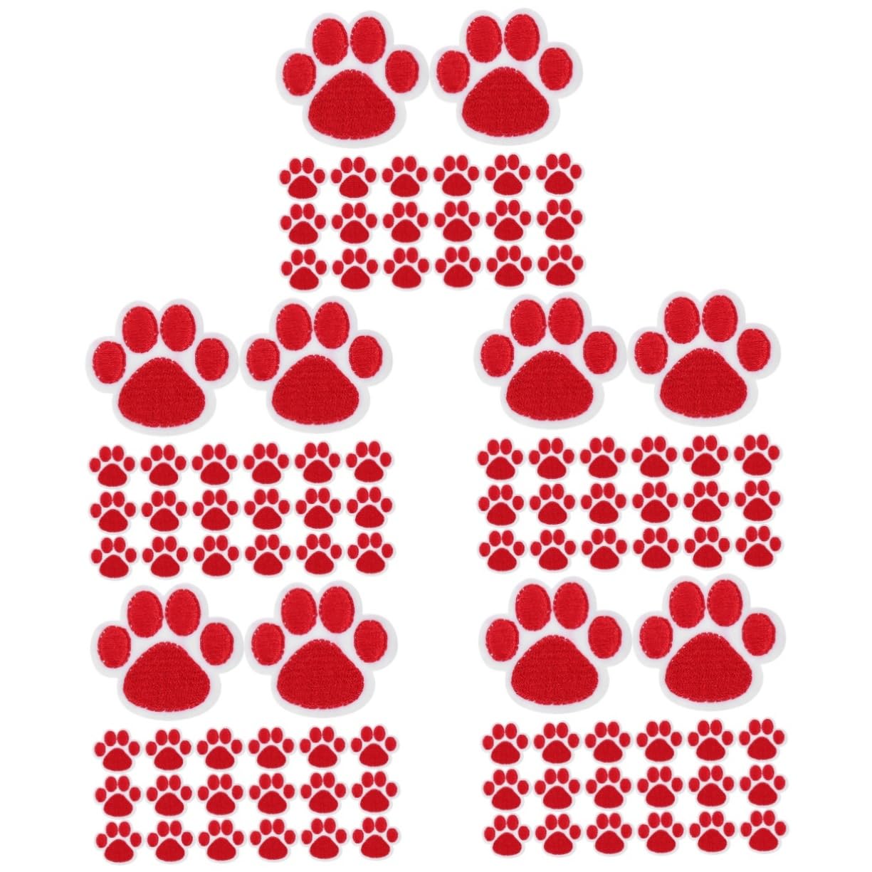 EXCEART 100pezzi Toppe Ricamate Per Impronte Di Zampa Di Cane Applicazioni Per Cucire Su Vestiti Decorazioni Per Accessori Fai Da Te Per Giubbotti e Grembiuli