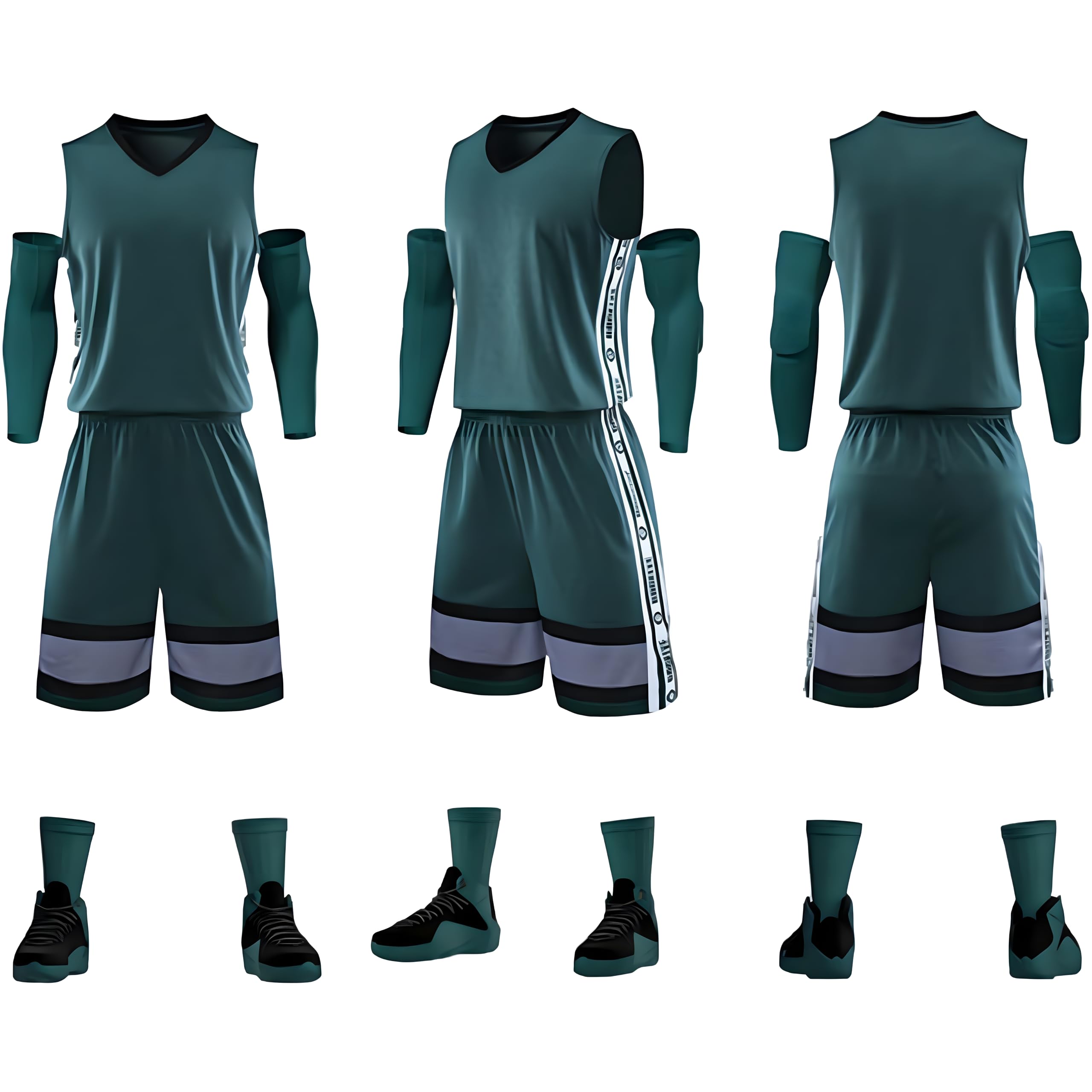 Custom Basketball Jerseys Any Name Number Team Logo -Moisture Wicking- Basketball Jerseys for Men Boys Kids Adult in (Green)