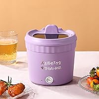 Vista 1 de Olla caliente eléctrica, 1.2 L, antiadherente, mini cocina de ramen, olla eléctrica multifuncional para pasta, olla caliente, avena, fideos, bistec