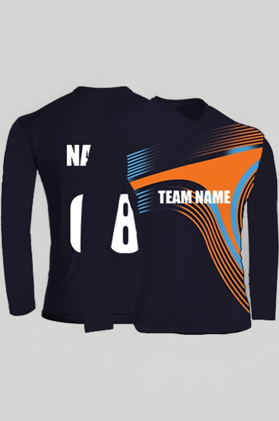 Cricket Sports Jersey for Men With Team Name and Number Printed - Full Sleeves T-Shirt Dodr1009-C100111-C-FS