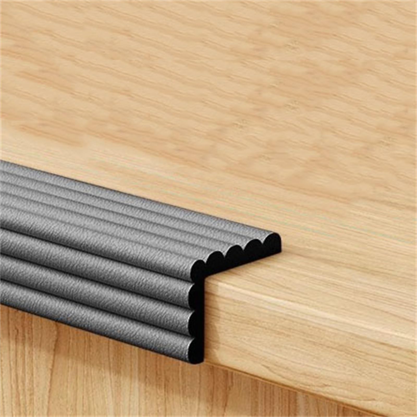 Protectores de Bordes, Muebles y Mesas Protectores Infantiles a Prueba de Bebés, Pre-Encintados for Uso Directo(Black,8cm*2m)