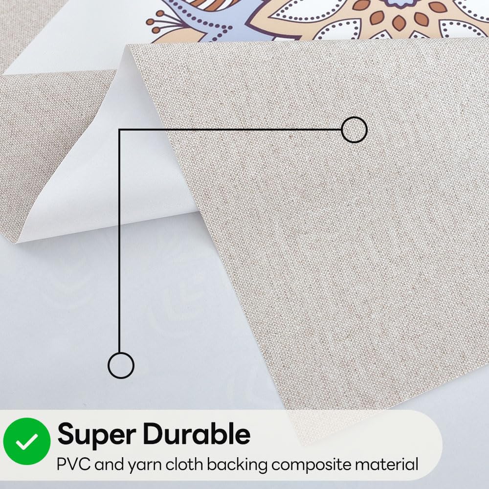YWBXSHKD Tovaglia in PVC Impermeabile 137x220cm, Tovaglia Rettangolare Antimacchia Tovaglia Impermeabile Tovaglia Elegante Lavabile per Cucina, Picnic All'Aperto al Coperto