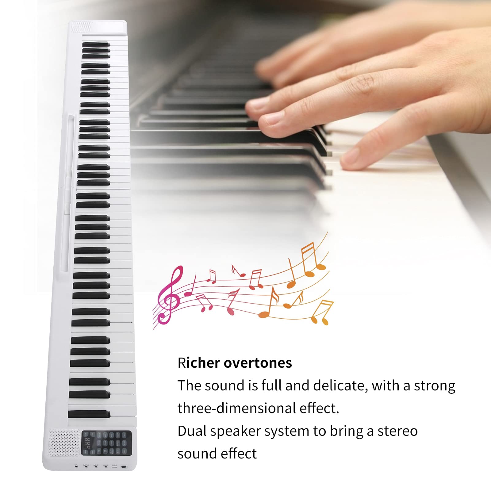 Amazon | ピアノキーボード、88鍵折りたたみ電子ピアノ折りたたみ可能