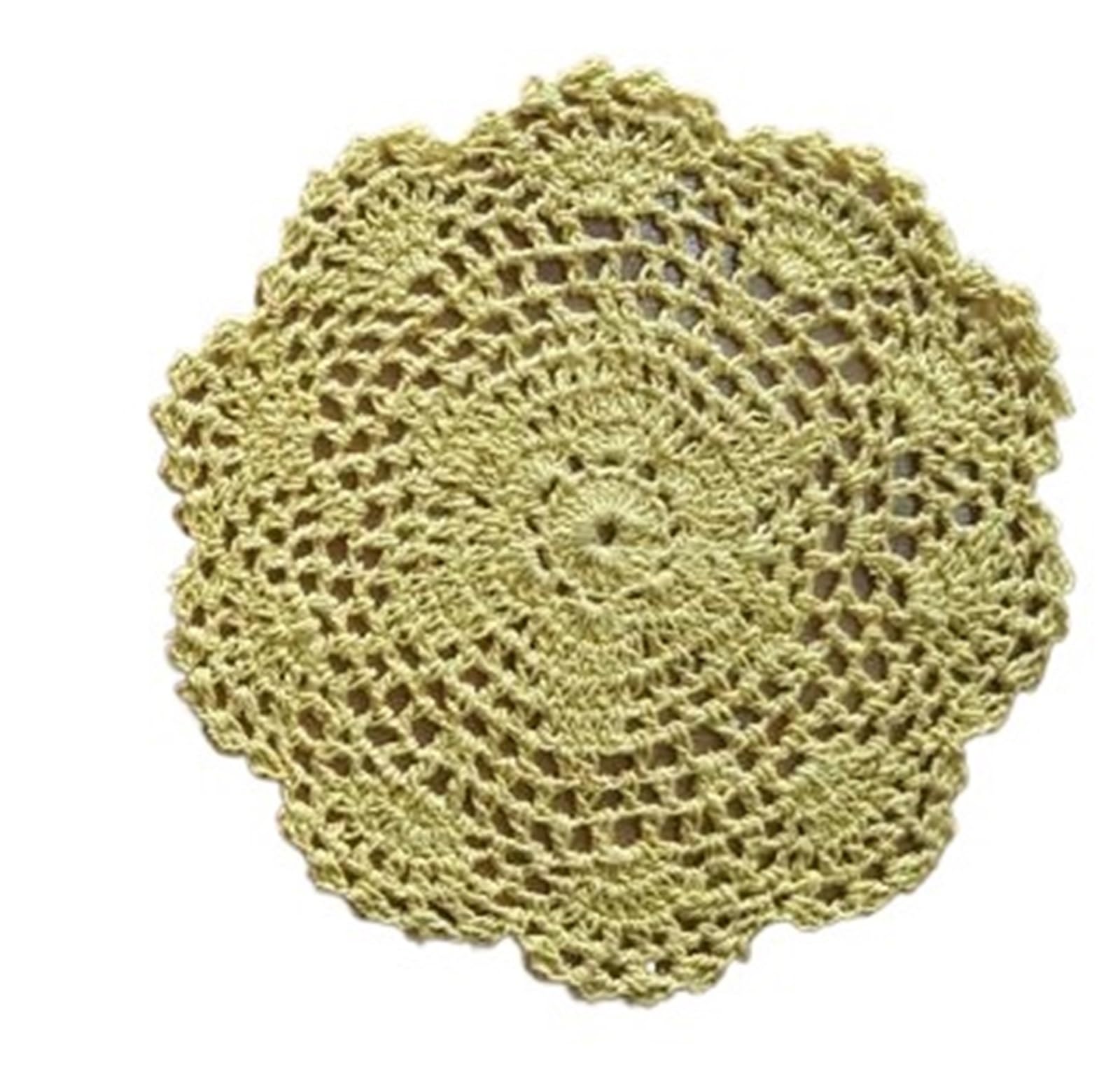 5Pcs Shabby Chic Vintage Crocheted Doilies Handmade Crochet Coasters Cotton Lace Cup Mat Placemat for Cup