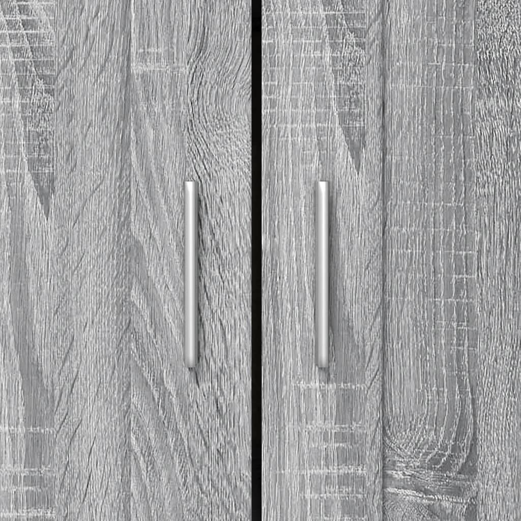Armadietto in Holz Bücherschrank Aktenschrank Armadietto per Garage Armadio Ufficio Mobili Uffici-Grigio sonoma-115 cm
