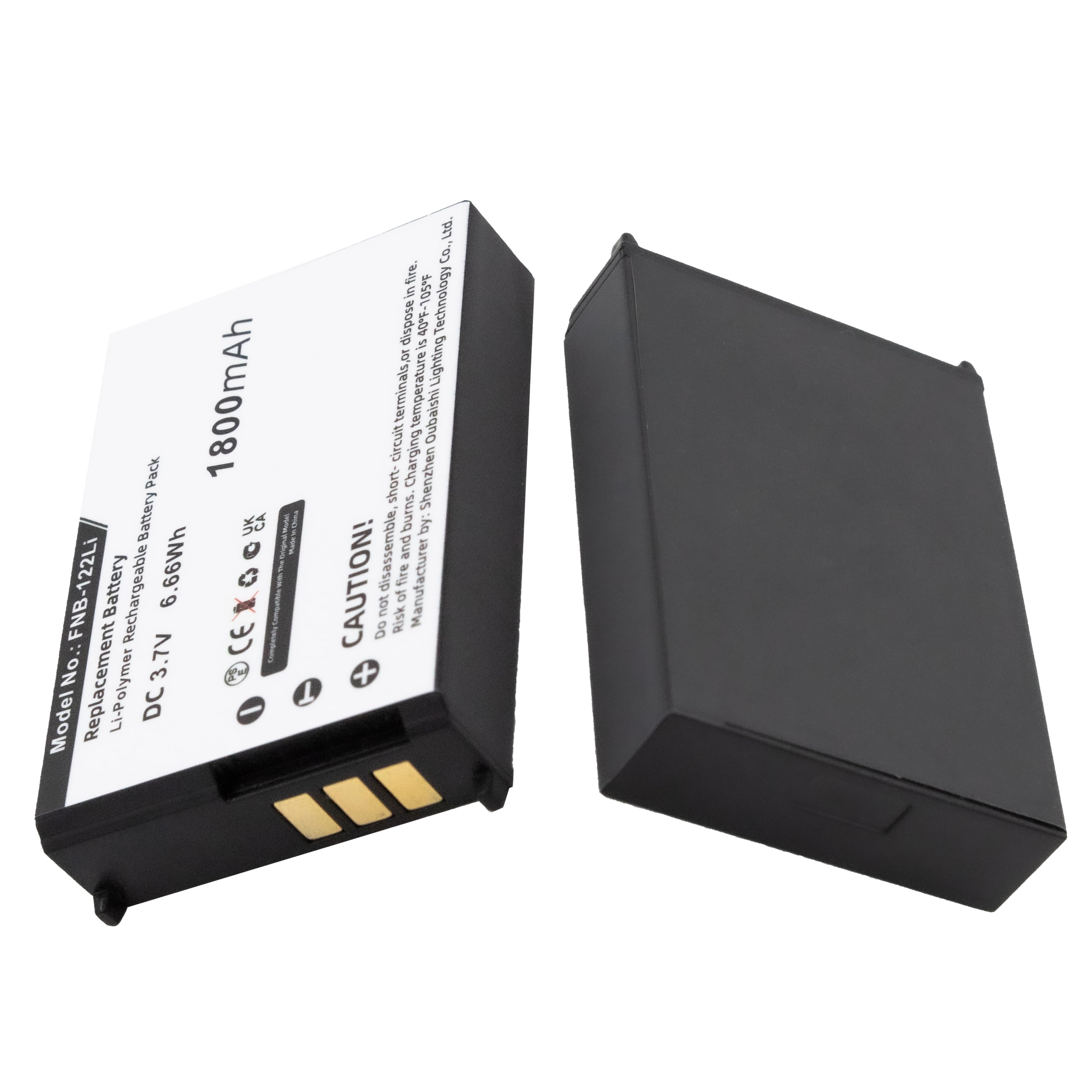 TAWUZUOR 1x Upgrade Battery Compatible with Standard Horizon HX300 SBR-27Li FNB-122Li 3.7V/1800mAh