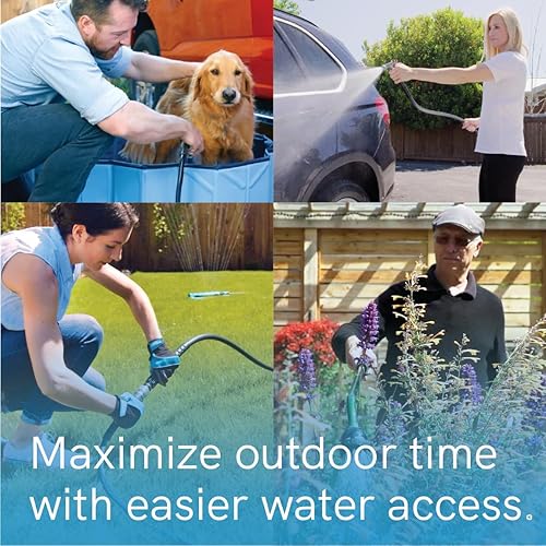 Miniatura 5 de Aquor House Hydrant V2+ - Grifo de jardín para exteriores que no genera escarcha, con conexión rápida y antisifón, 6pulgadas, polímero gris pizarra