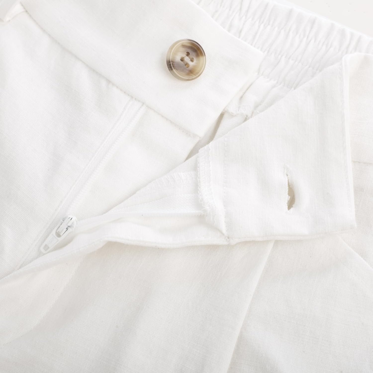 Belle Poque Women Bermuda Shorts Elastic Waist Wide Leg Shorts with Pockets & Belts - Image 5