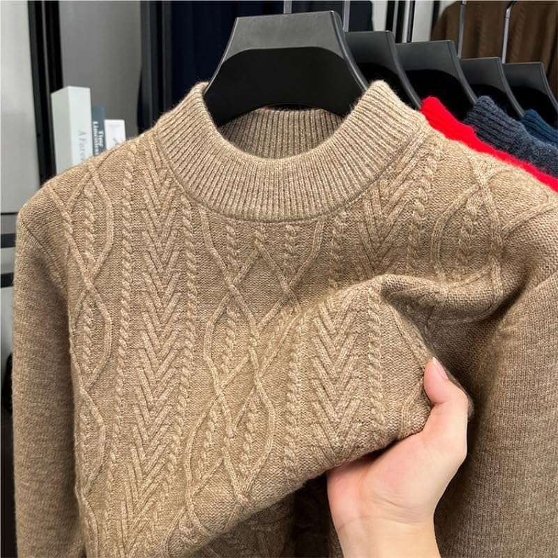 Casual Pullover Sweaters Slim Fit Winter Thick Needle Thick Half High Neck Sweater