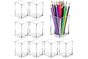 Office desk organizer, 10 Pack Clear acrylic pencil holder