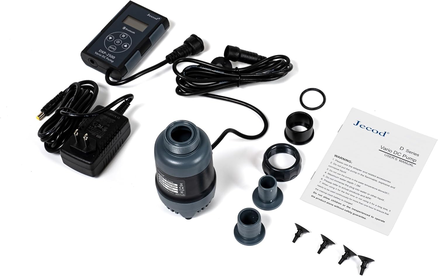 JECOD DXP-2500 Bluetooth Submersible Vario DC Pump, 660GPH