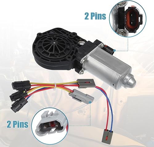 Miniatura 5 de ACROPIX Motor de elevación de elevalunas eléctrico delantero derecho para Ford F-150 - Paquete de 4 negro
