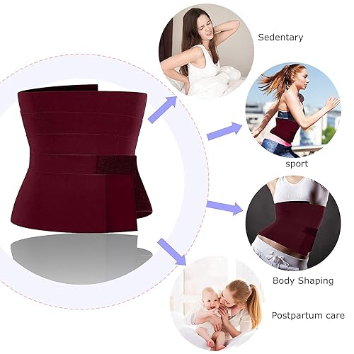 Miniatura 3 de Quick Snatch vendaje abrigo mujeres adelgazante abdomen cinturón invisible, cinta de entrenamiento de cintura de envoltura invisible, vendaje