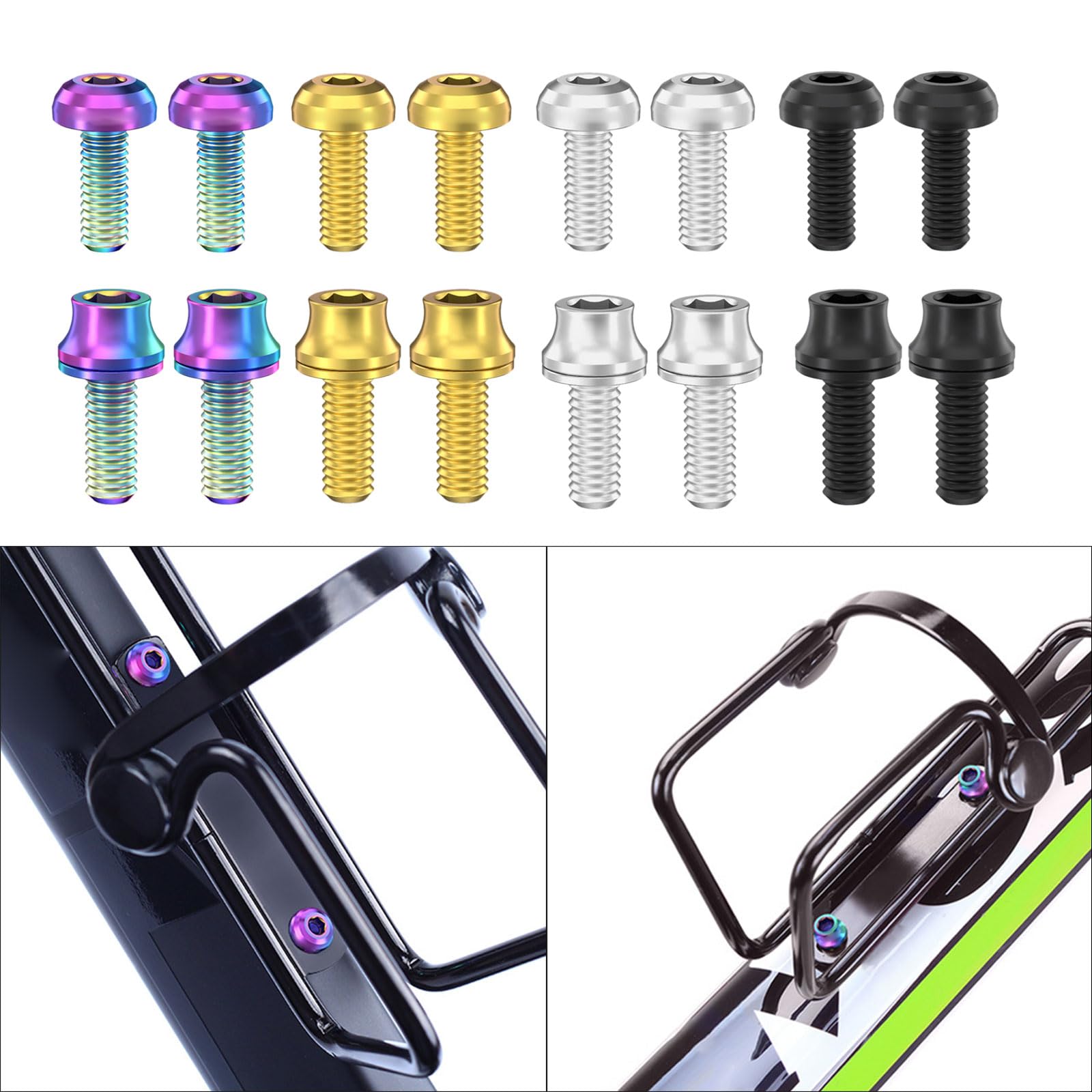 Bottle Cage Risk Titanium Bolts Bike Water Bottle Bolts 4Pcs