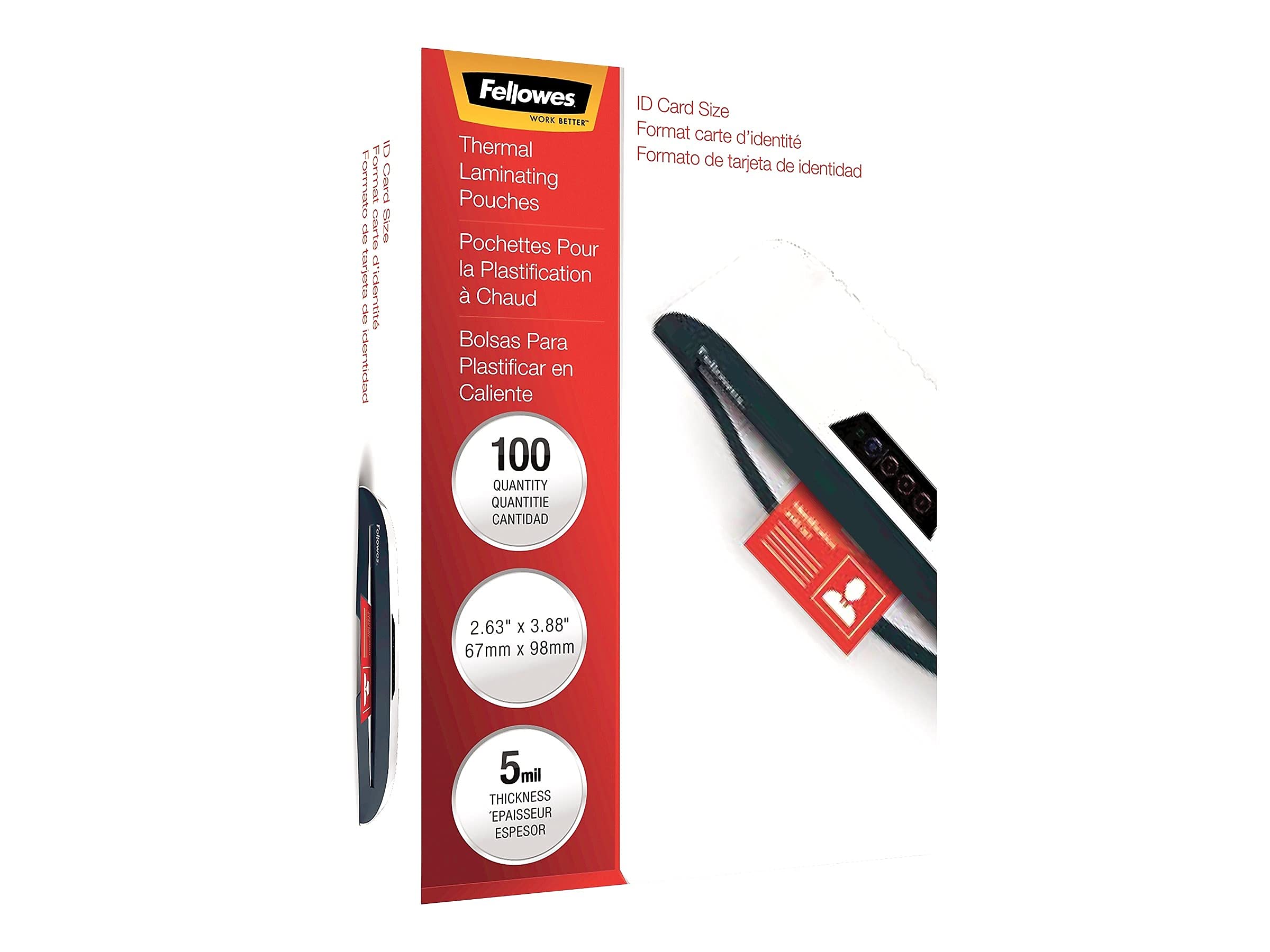 Amazon.com : Fellowes Thermal Laminating Pouches, ID Tag Size