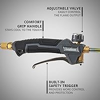 Vista 3 de Ivation Antorcha de propano de 320,000 BTU, quemador de malezas resistente, manguera extra larga de 12 pies, control de llama ajustable, mata