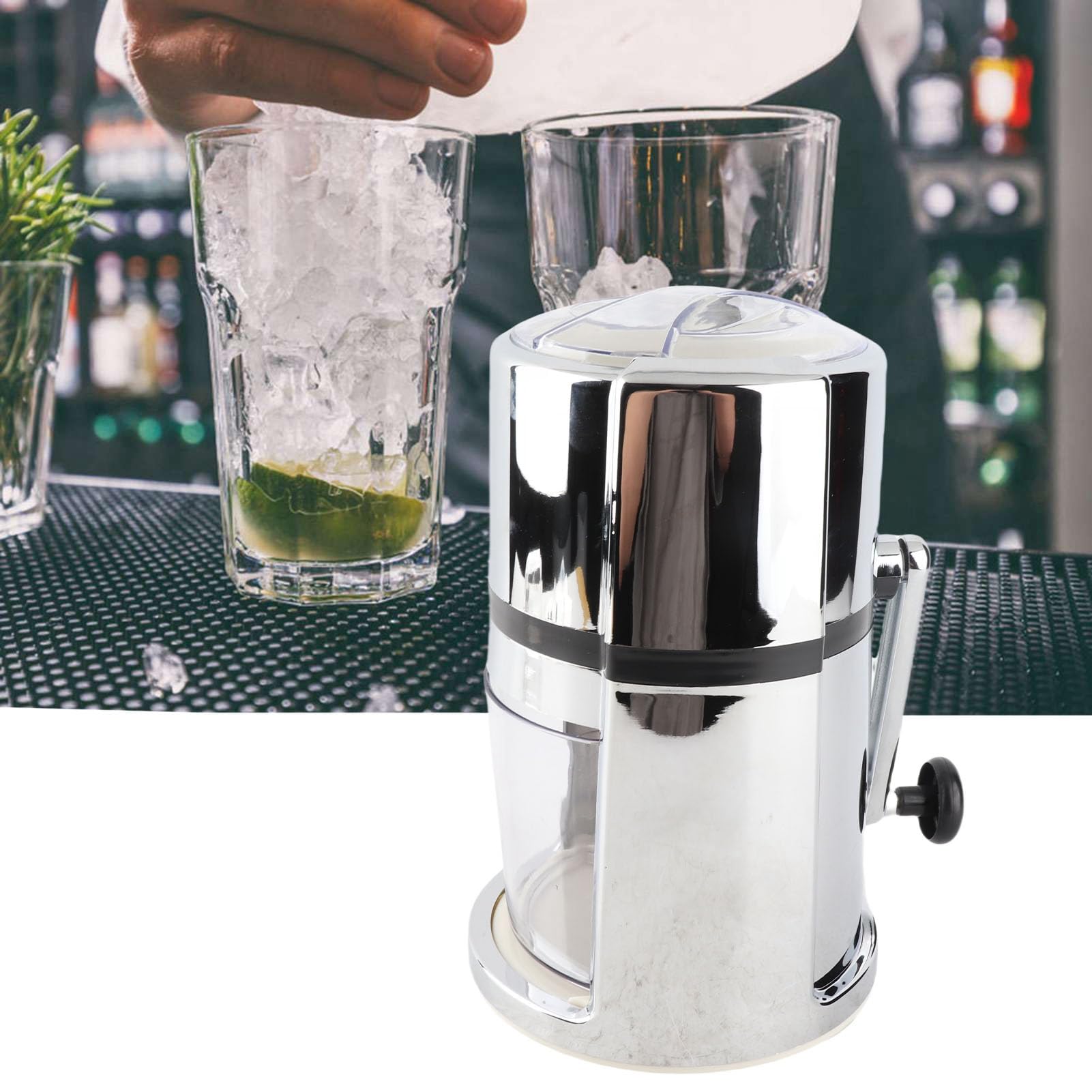 Manual Ice Crusher, Portable Hand Crank Shaved Ice Crusher Shaved Ice Machine Snow Cone Machine