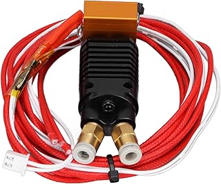 Cuifati 3D Assembled Extruder Hotend, 2 in 1 Out Hotend Kit, for Ender 3 for CR10S Pro Hotend, 3D Printer Extruder with Silicone Cover Screws, Good Heat Dissipation(24v)