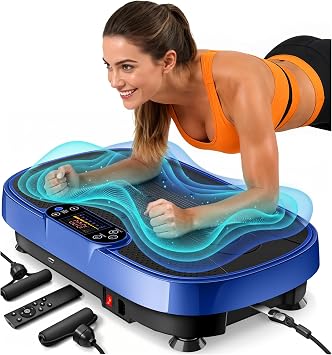 Renoj 3D Vibration Plate Exercise Machine, 200W Motor, 455lbs Capacity