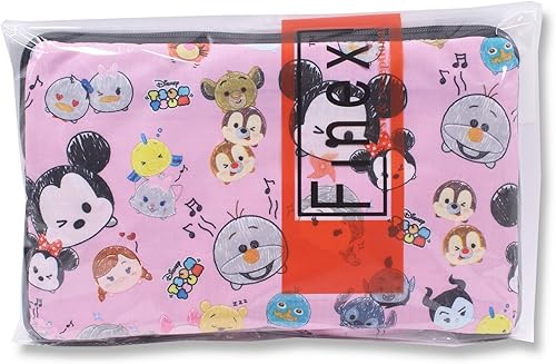 Miniatura 7 de Finex Personajes de dibujos animados plegable fácil de llevar bolsa de viaje para aviones con correa ajustable, Rosa (Mickey Minnie)