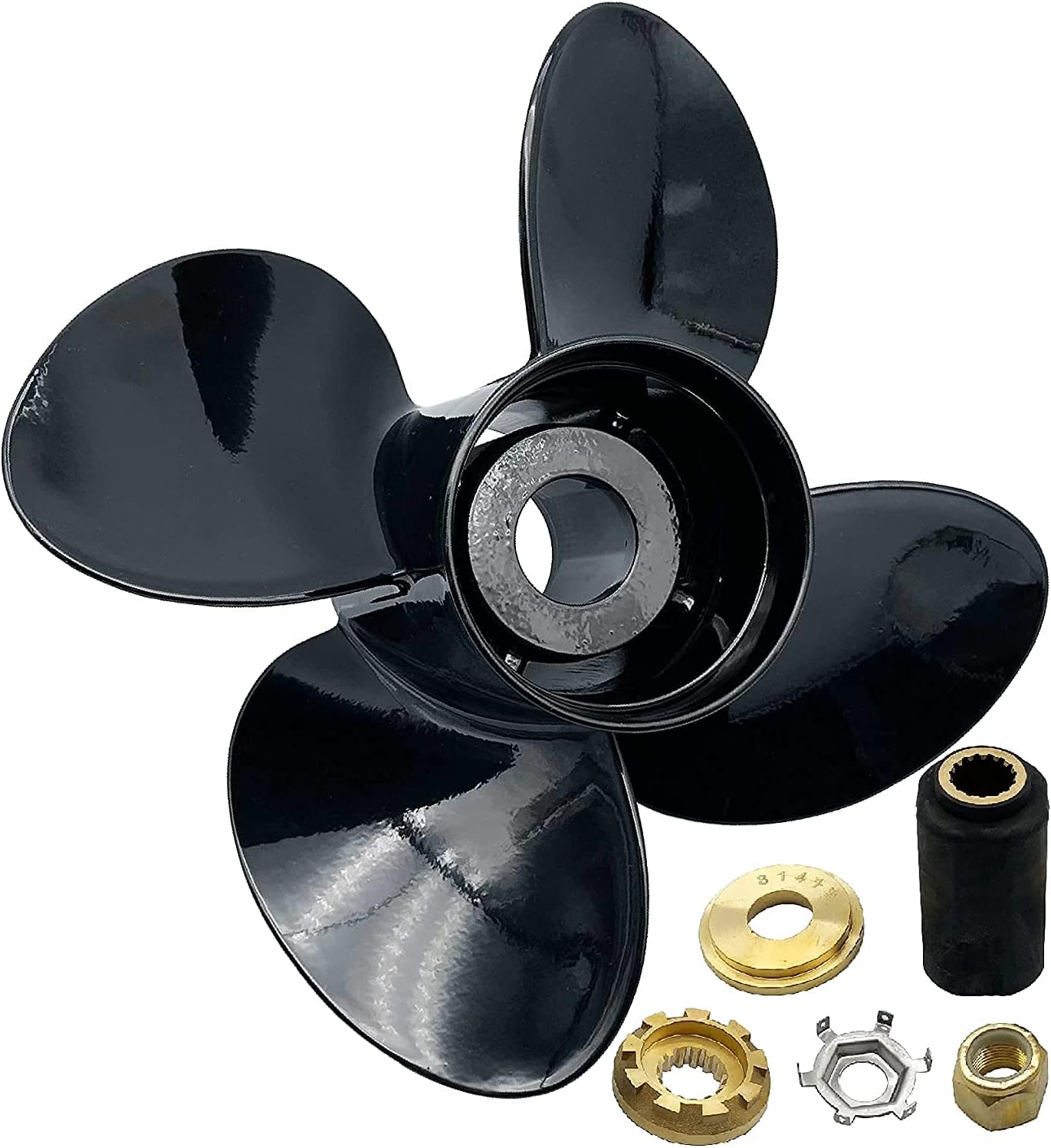 POlAFLEX Interchangeable 4 Blades Aluminum Outboard Propeller Boat Prop