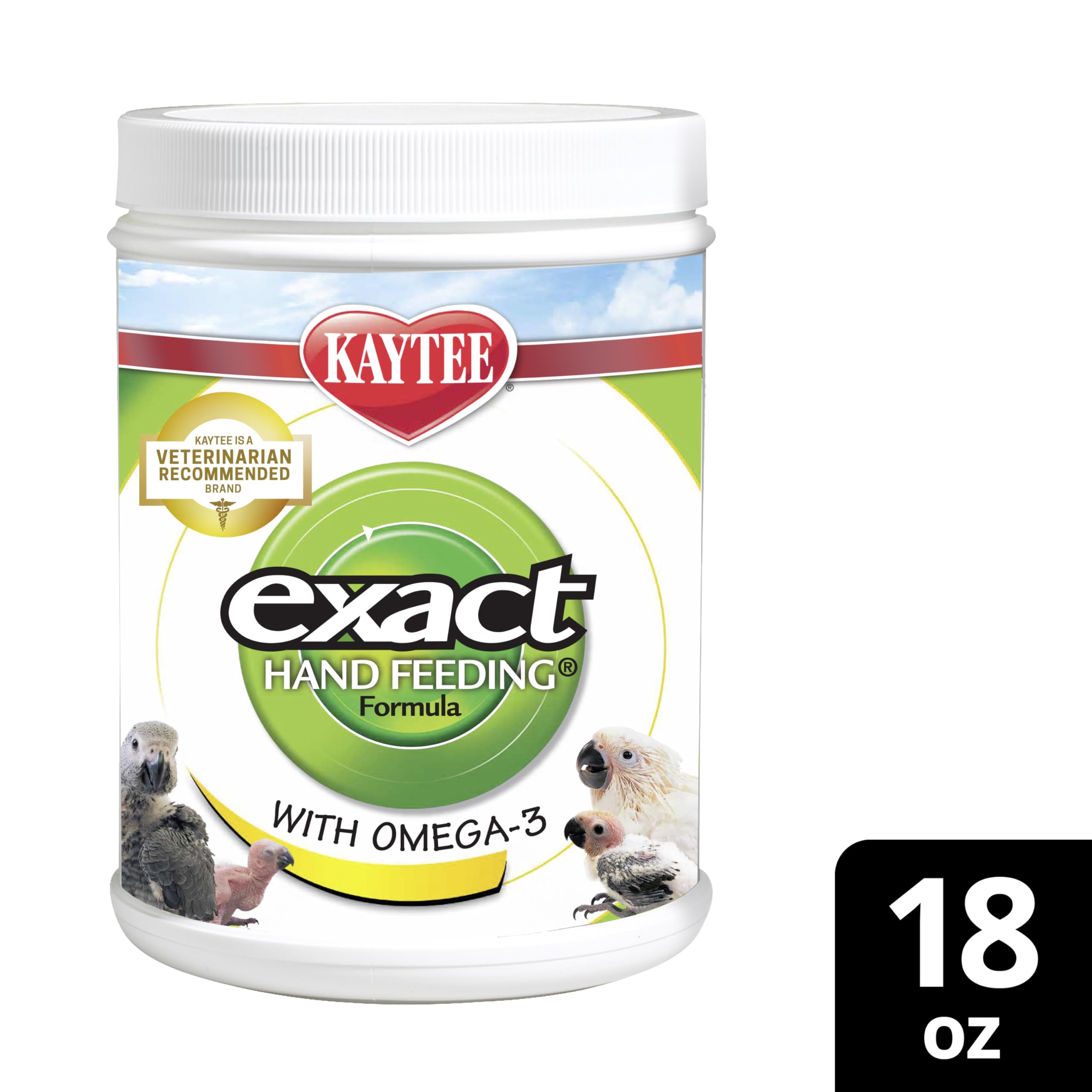 Kaytee Alimentación Manual exacta para pájaros bebés, 18 onzas