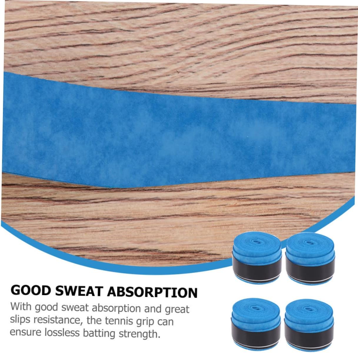 Mipcase 12pcs Tennis Racket Grip Bands Absorbent Overgrip Soft Material for Moisture Squash Racket Hold Badminton Grip Tape