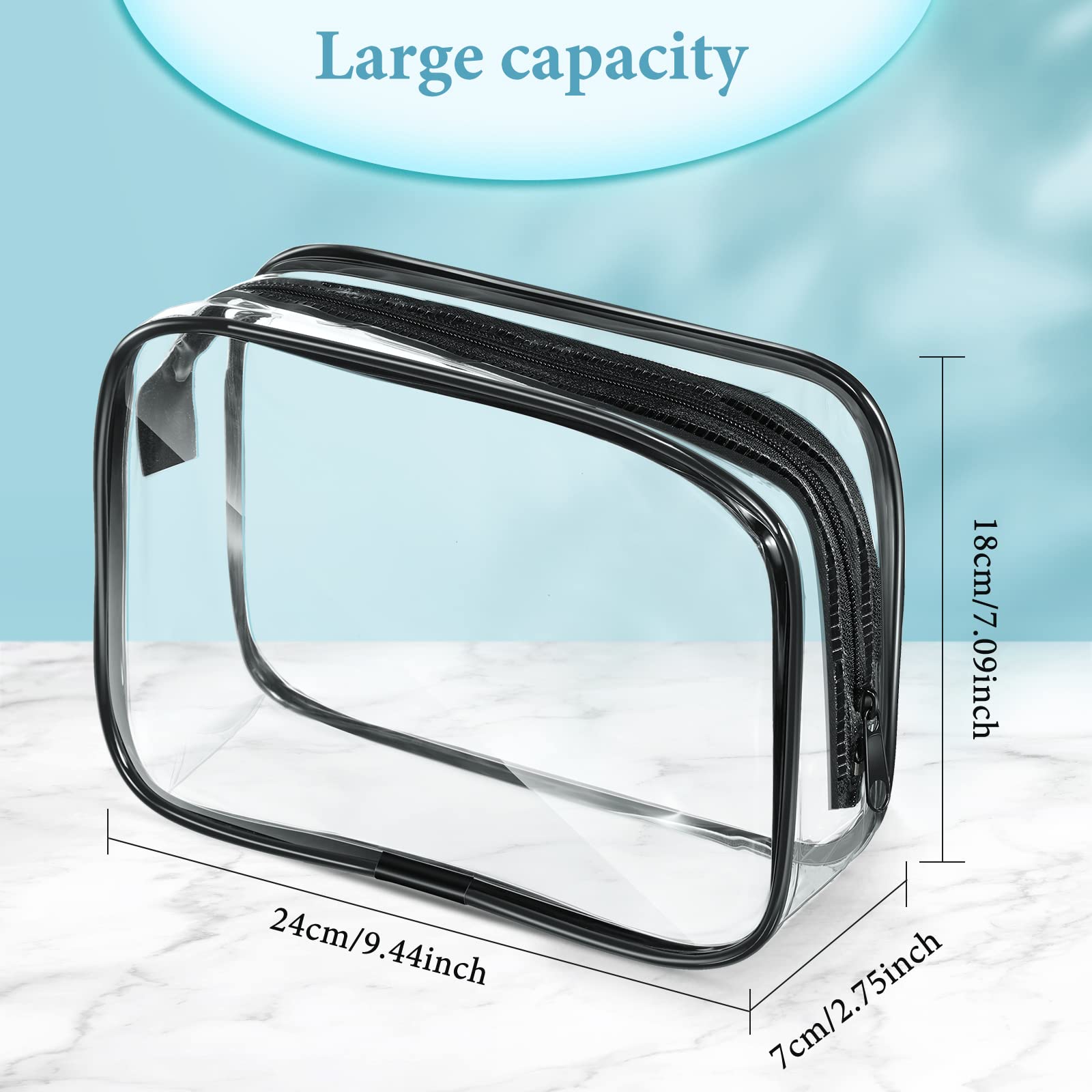 Weewooday PVC Zipper Cosmetic Storage Bags