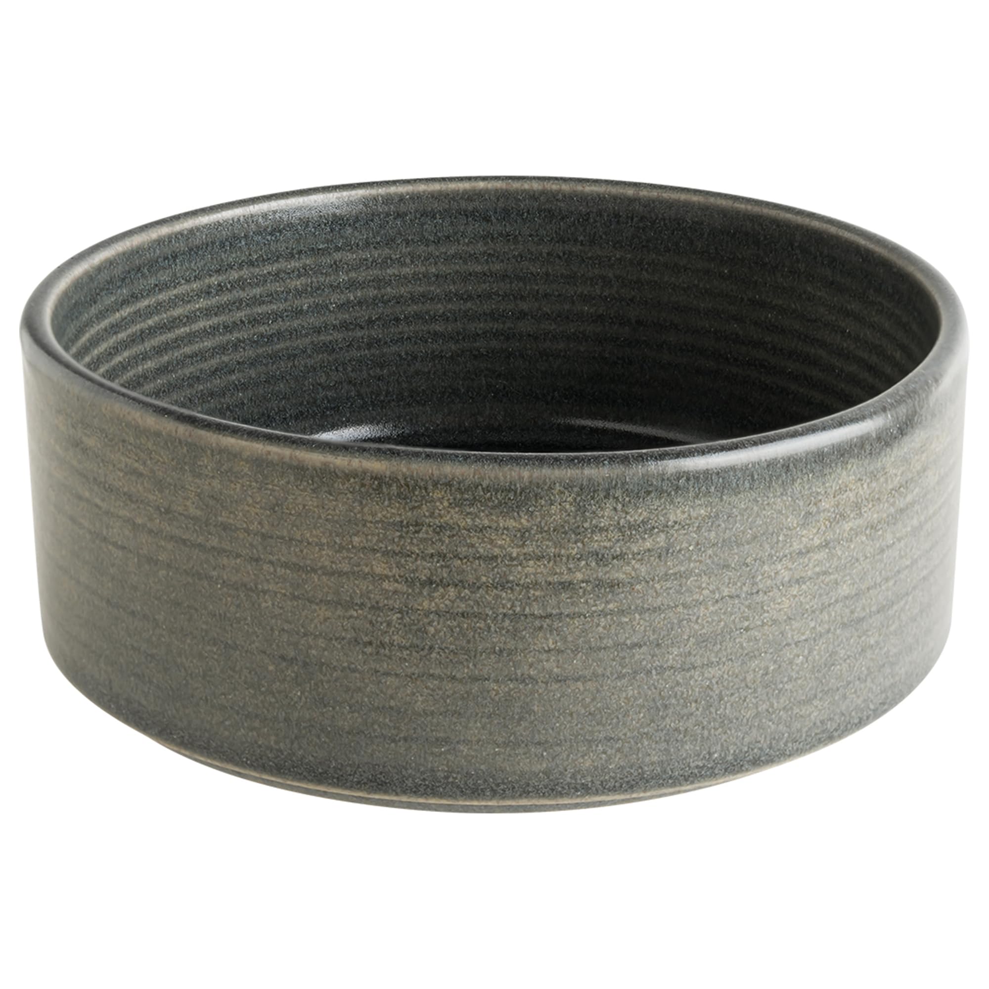 Bonna Hornfels Ripple Stapelschalen 18 cm – 6er Set, 1020 ml | Graues Porzellan | Modernes Geschirr für Alltag & Gastronomie | Spülmaschinen- & Mikrowellengeeignet | Art.-Nr. HORRPL18JO