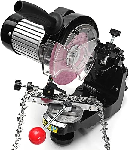 Afilador de motosierra, máquina afiladora de hoja de cadena de sierra eléctrica profesional multiángulos, 1/8 pulgadas por 3/16 pulgadas